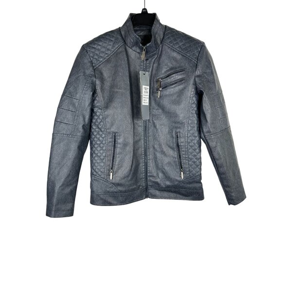 NWT Mens American Breed Blue Denim Jacket 100% Pleater Motorcycle Lining Medium - Picture 1 of 16